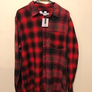 NWT Topman long sleeve Red Check